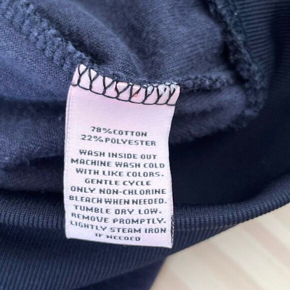 Juicy Couture Y2K Velvet Hoodie Track Jacket Bling Zipper Pull Tab Navy Blue, XL - Picture 11 of 11